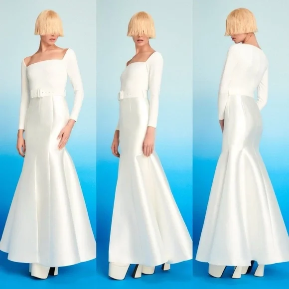 Solace London Mabel Belted Wedding Dress US 6 NWT - Picture 2 of 16